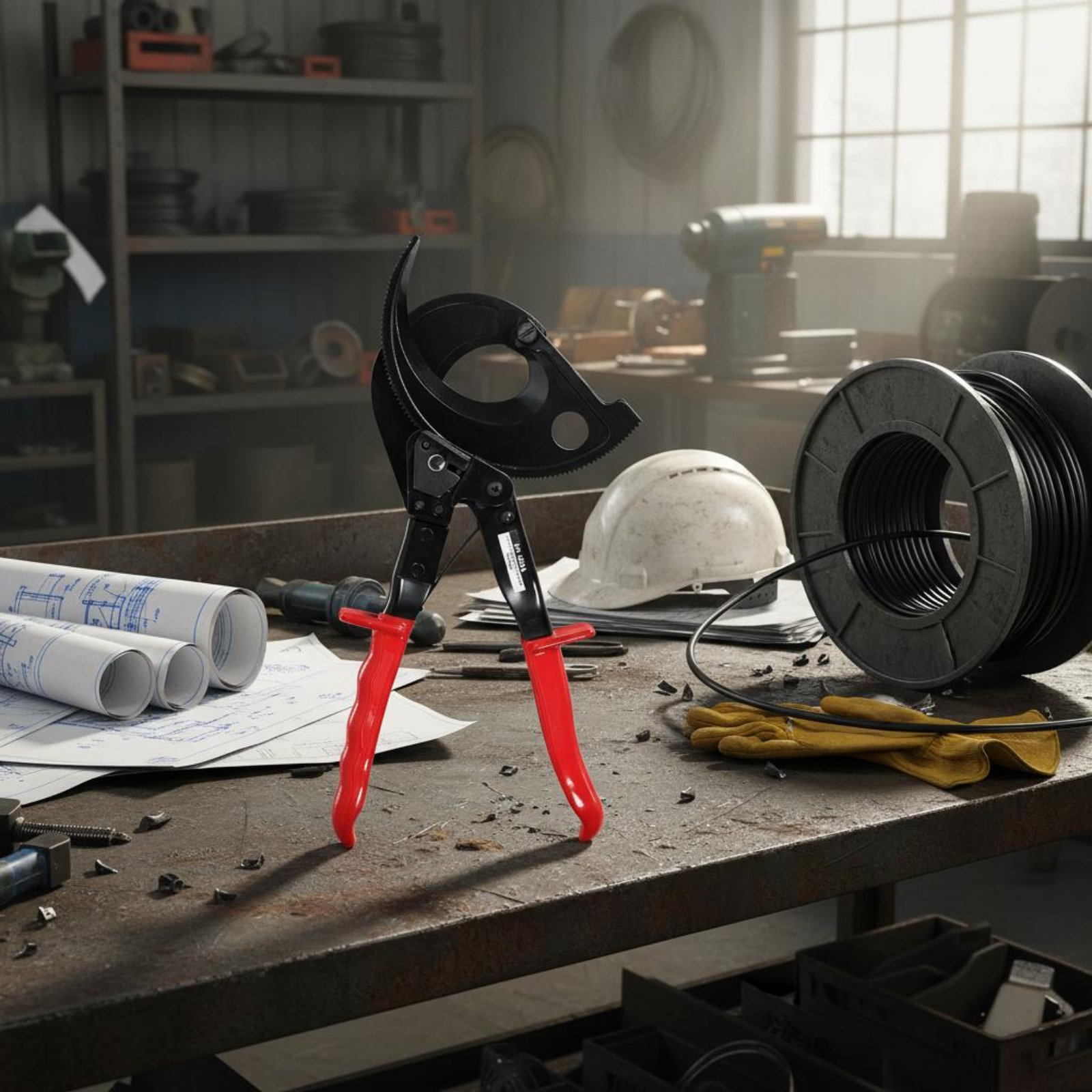 Industrial Tools - قاطع كابلات بآلية الشد السريع، مقص