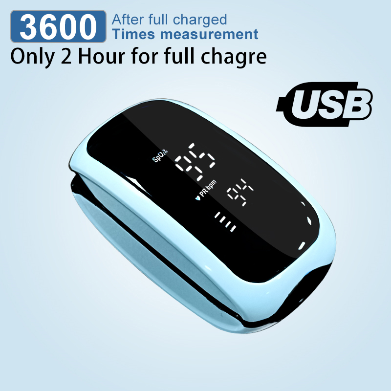 Pulse Oximeter Fingertip Rechargeable - قابلة للشحن الطبية مقياس التأكسج حزام