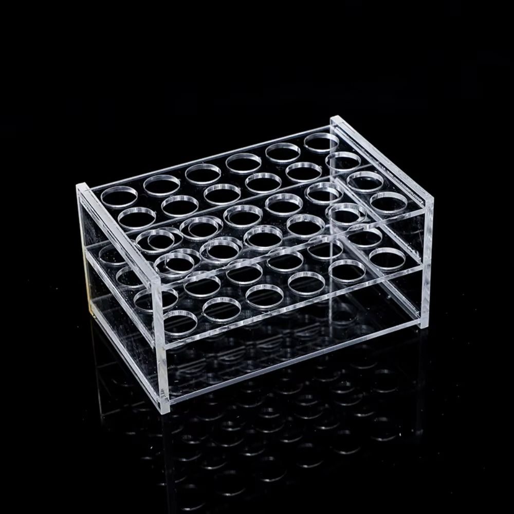 Lab Equipment - حامل أنابيب اختبار أكريليك جديد شفاف