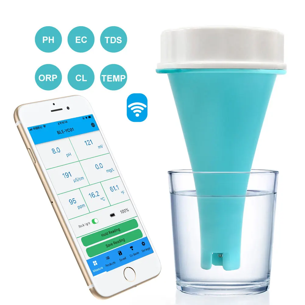 Ph Meter Digital Water Tester - 6 في 1 اختبار جودة المياه