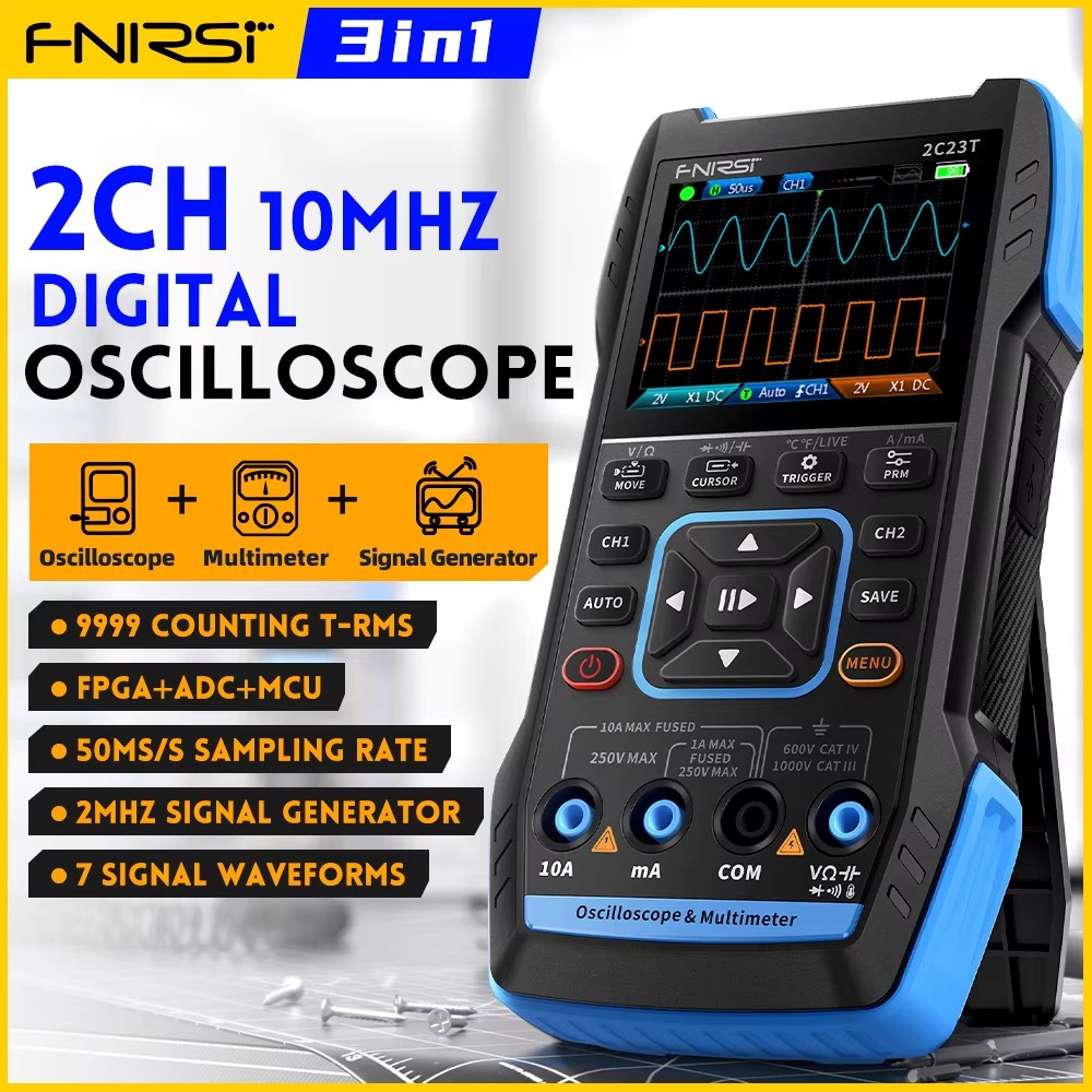 Fnirsi Digital Oscilloscope Handheld - FNIRSI 2C23T يده ملتقط الذبذبات الرقمي