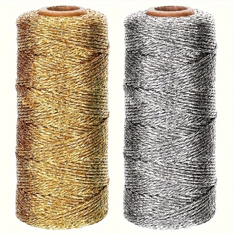 Packaging - حبل مجدول يدويًا ذهبي وفضي بطول