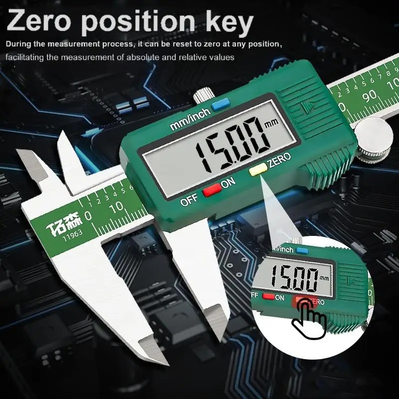 Digital Caliper 150Mm Stainless Steel - فرجار رقمي صغير عالي الدقة للاستخدام