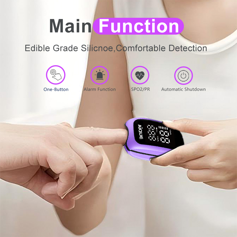 AiQUE الأرجواني قابلة للشحن مق - مراجعة Pulse Oximeter Fingertip Rechargeable وسعره