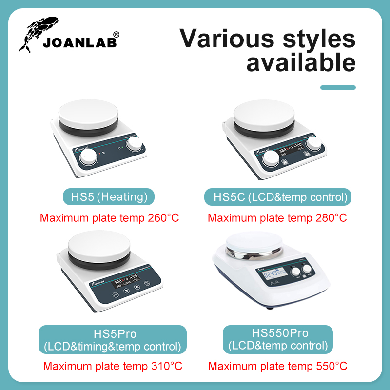 JOANLAB محرك مغناطيسي مع محرك  - مراجعة Lab Magnetic Stirrer Hot Plate وسعره