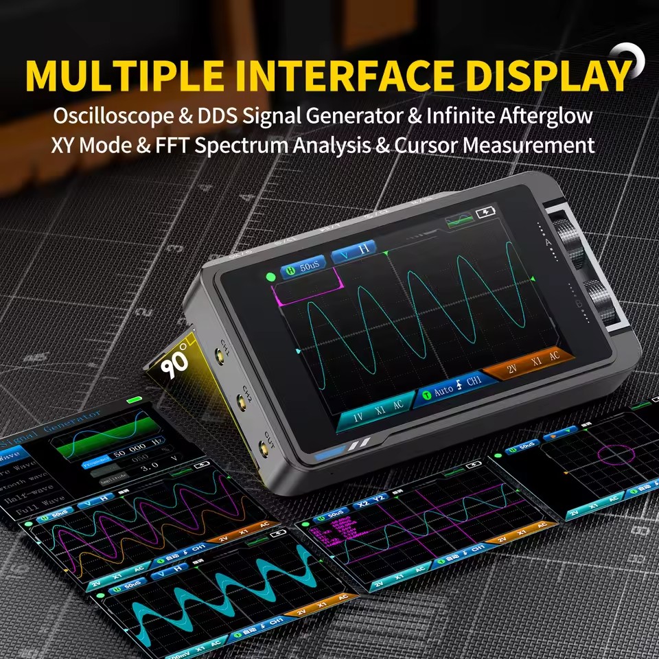 جهاز راسم ذبذبات رقمي محمول FN - مراجعة Fnirsi Digital Oscilloscope Handheld وسعره