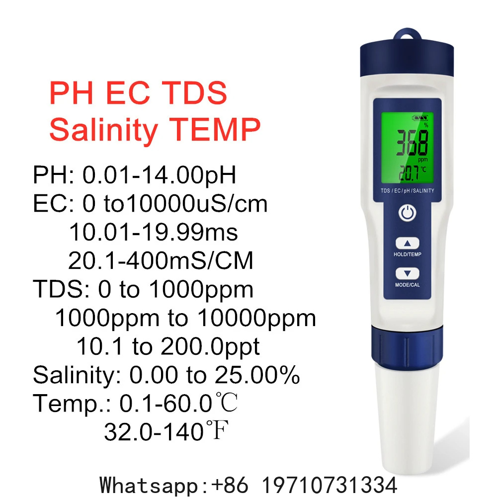 جهاز قياس رقمي 5 في 1 لقياس در - مراجعة Ph Meter Digital Water Tester وسعره