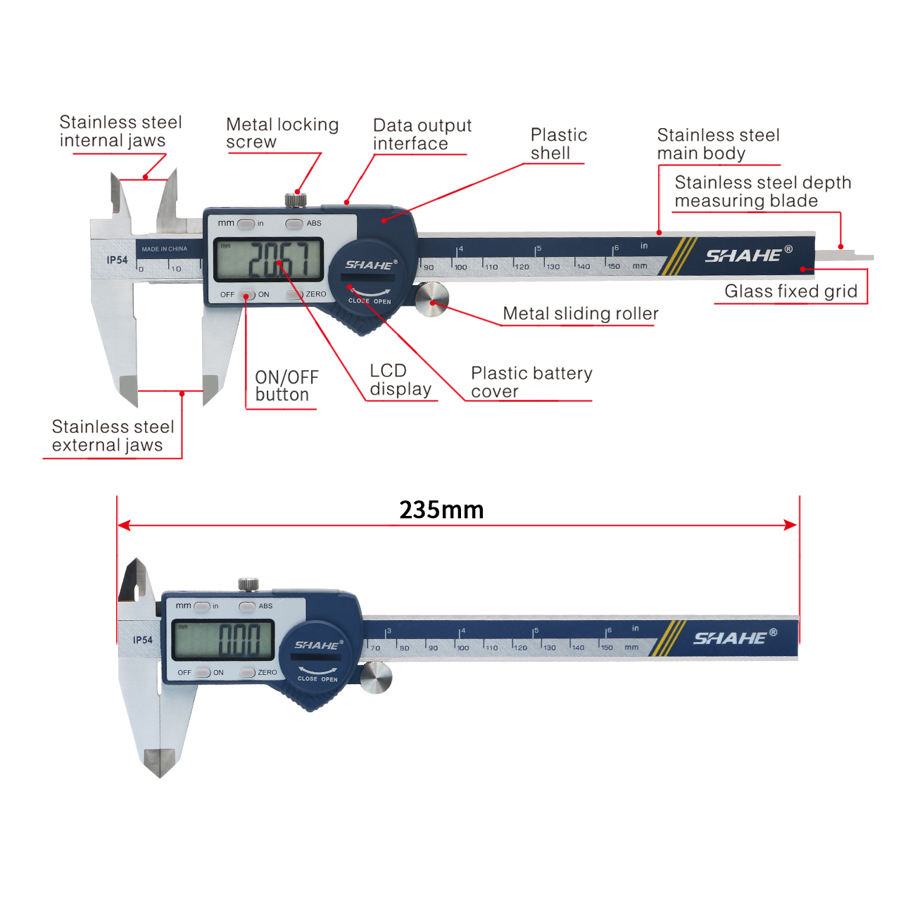 IP54 مقاوم للماء فرجار رقمي Me - مراجعة Digital Caliper 150Mm Stainless Steel وسعره