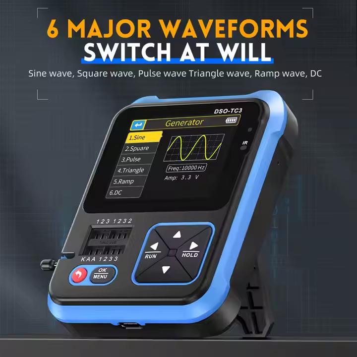 جهاز FNIRSI DSO-TC3 ميني محمول - مراجعة Fnirsi Digital Oscilloscope Handheld وسعره