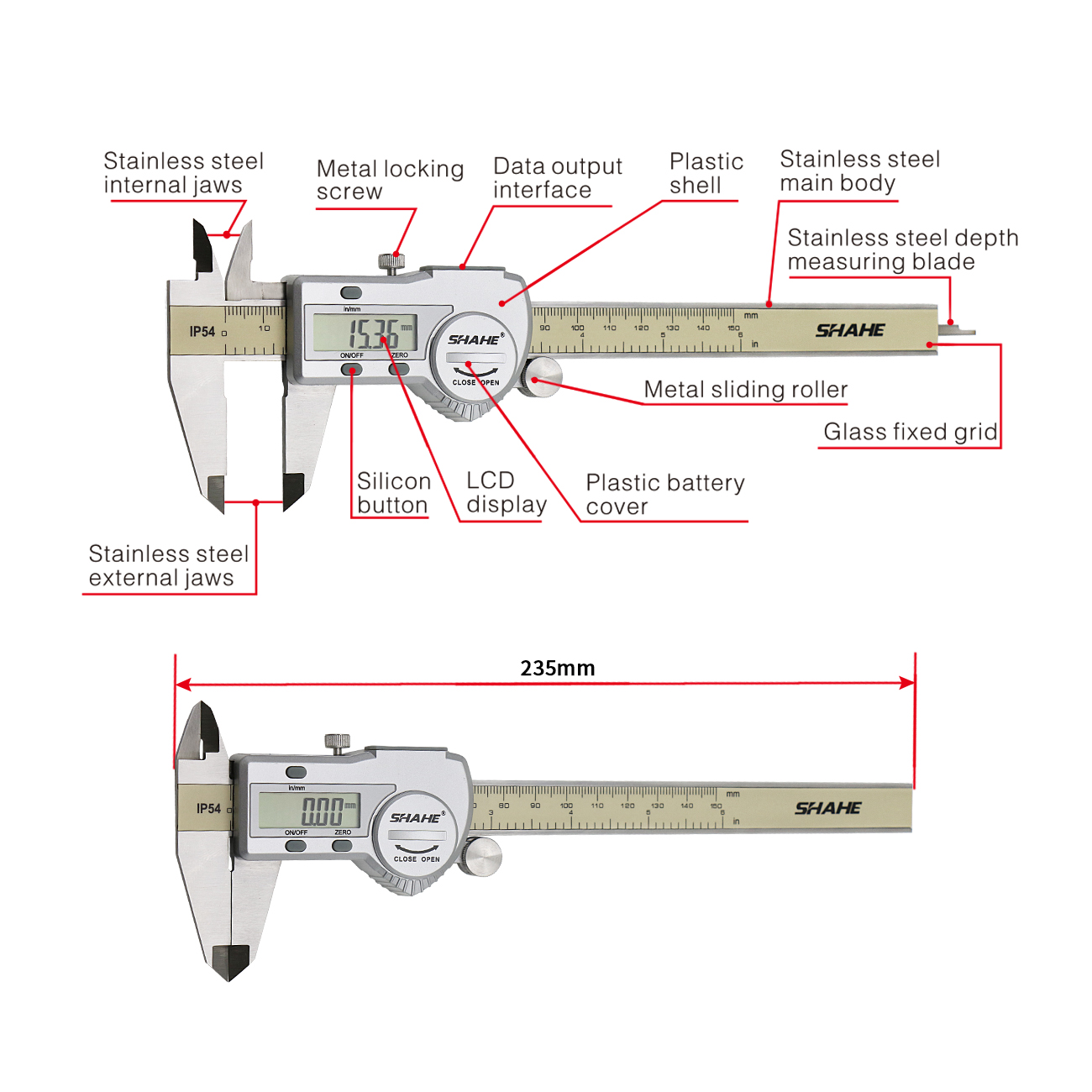 فرجار رقمي من شاهي 0-150 مم، م - مراجعة Digital Caliper 150Mm Stainless Steel وسعره