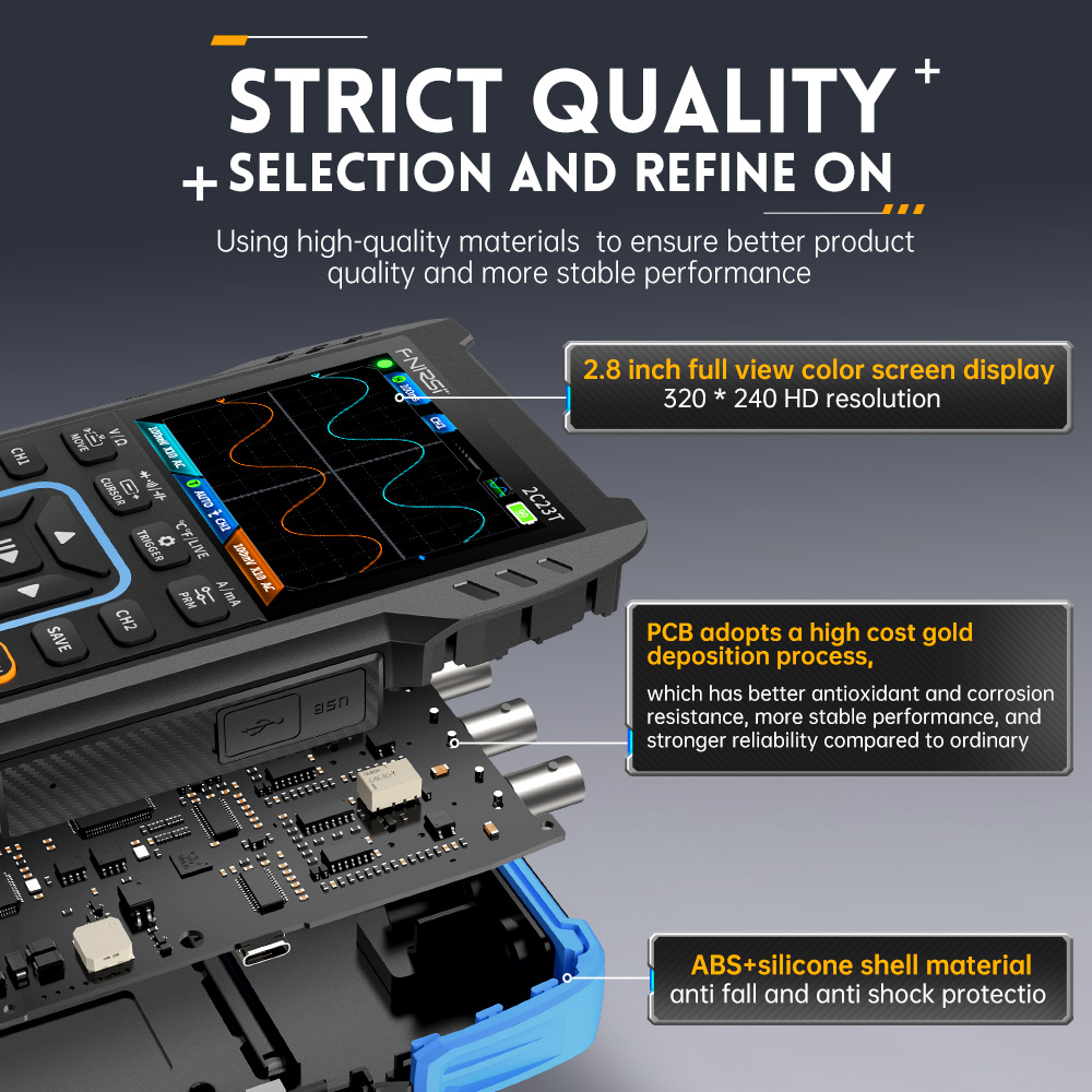 جهاز راسم ذبذبات رقمي 3 في 1 ط - مراجعة Fnirsi Digital Oscilloscope Handheld وسعره