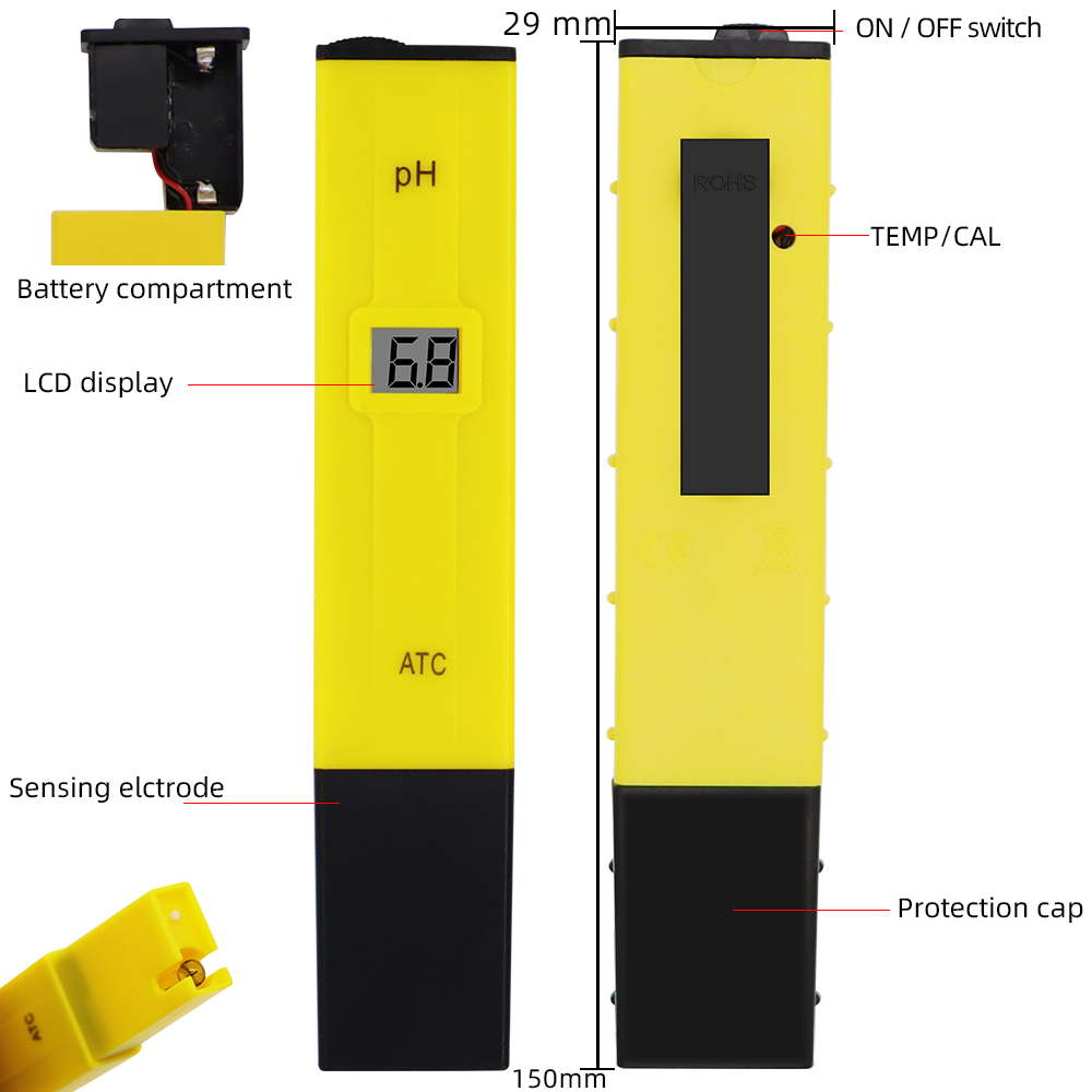 الرقمية مقياس درجة الحموضة جيب - مراجعة Ph Meter Digital Water Tester وسعره