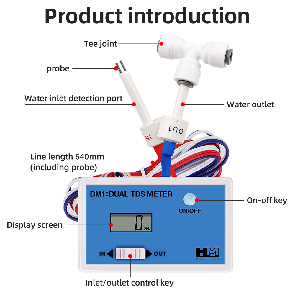 DM1 المزدوج TDS جهاز اختبار جو - مراجعة Ph Meter Digital Water Tester وسعره