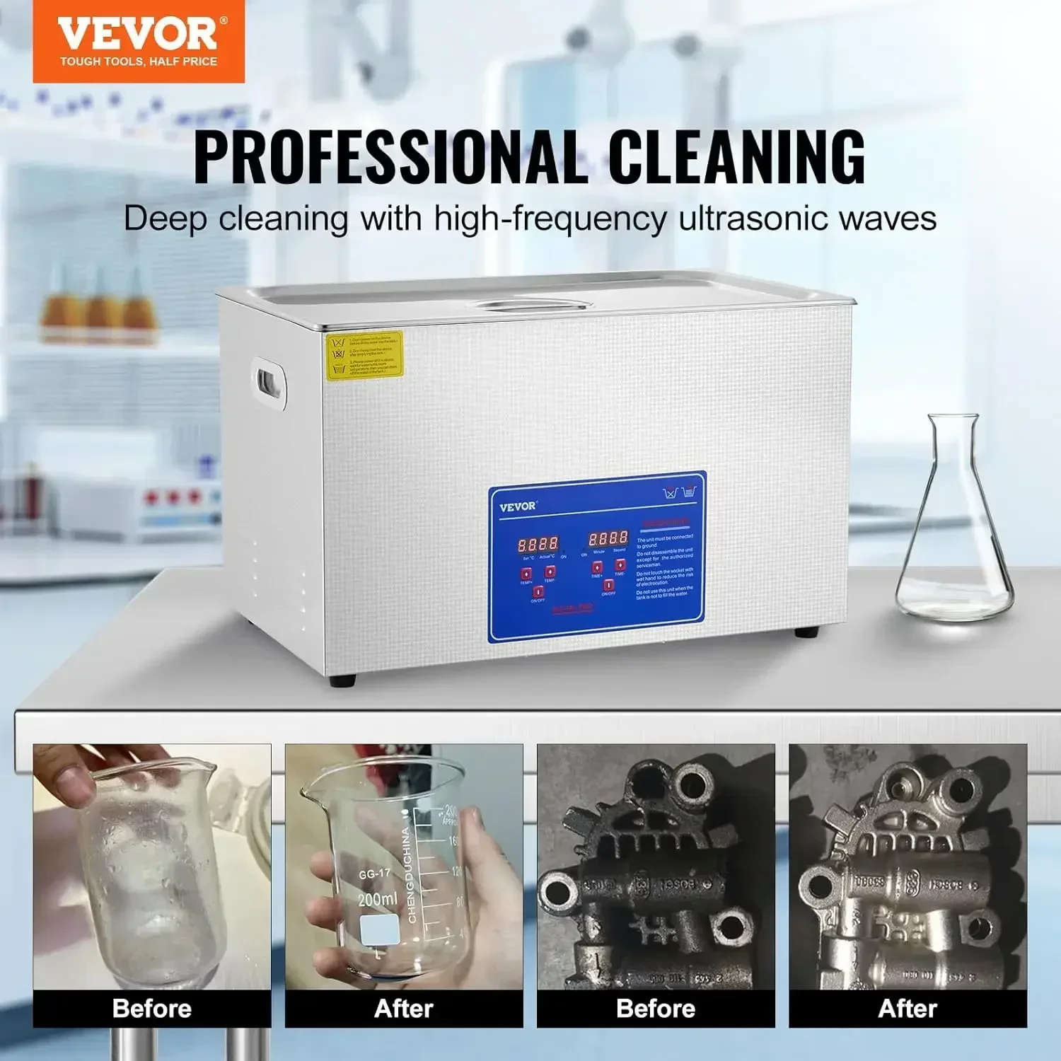 كمية محدودة! منظف بالموجات فوق - مراجعة Ultrasonic Cleaner 30L Industrial وسعره